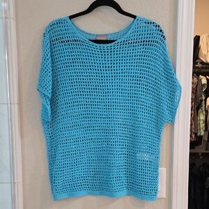 Chico's Vibrant Turquoise Knit Top